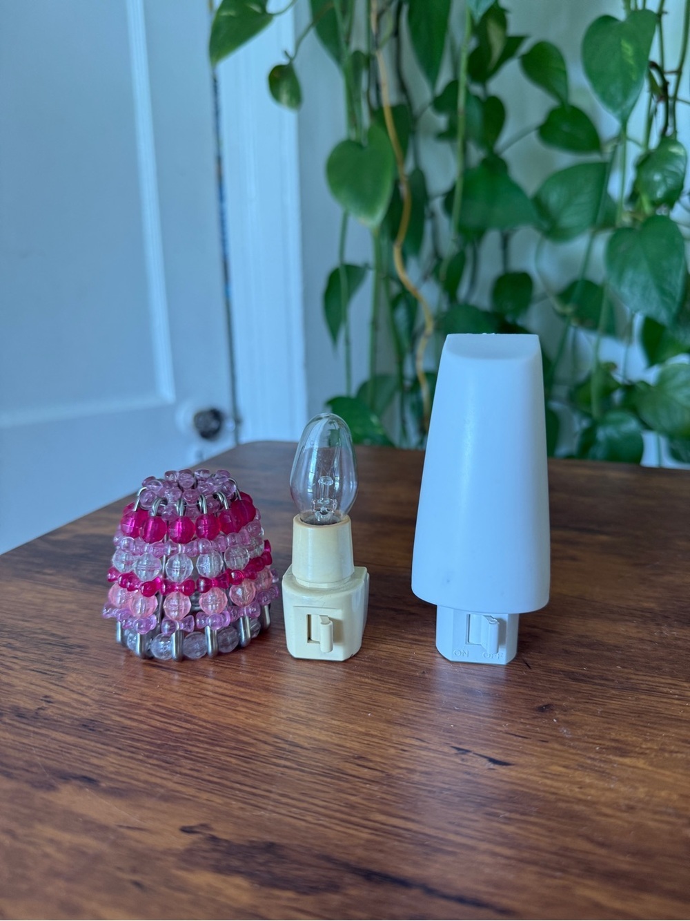 (3) piece vintage plug in light & cover